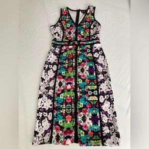 Nicole Miller Bodycon Floral Midi Dress